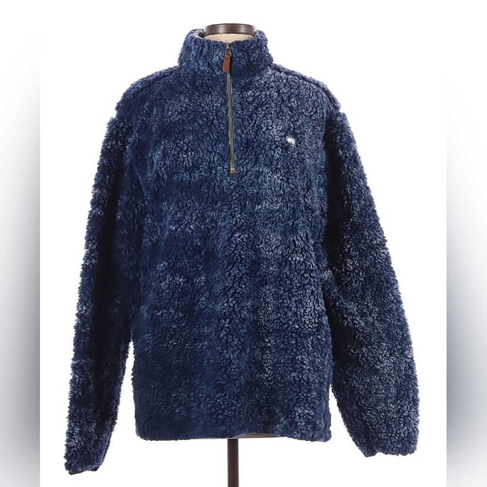 🎉5/$20 Southern Shirt Blue Sherpa Half Zip Sweatshirt